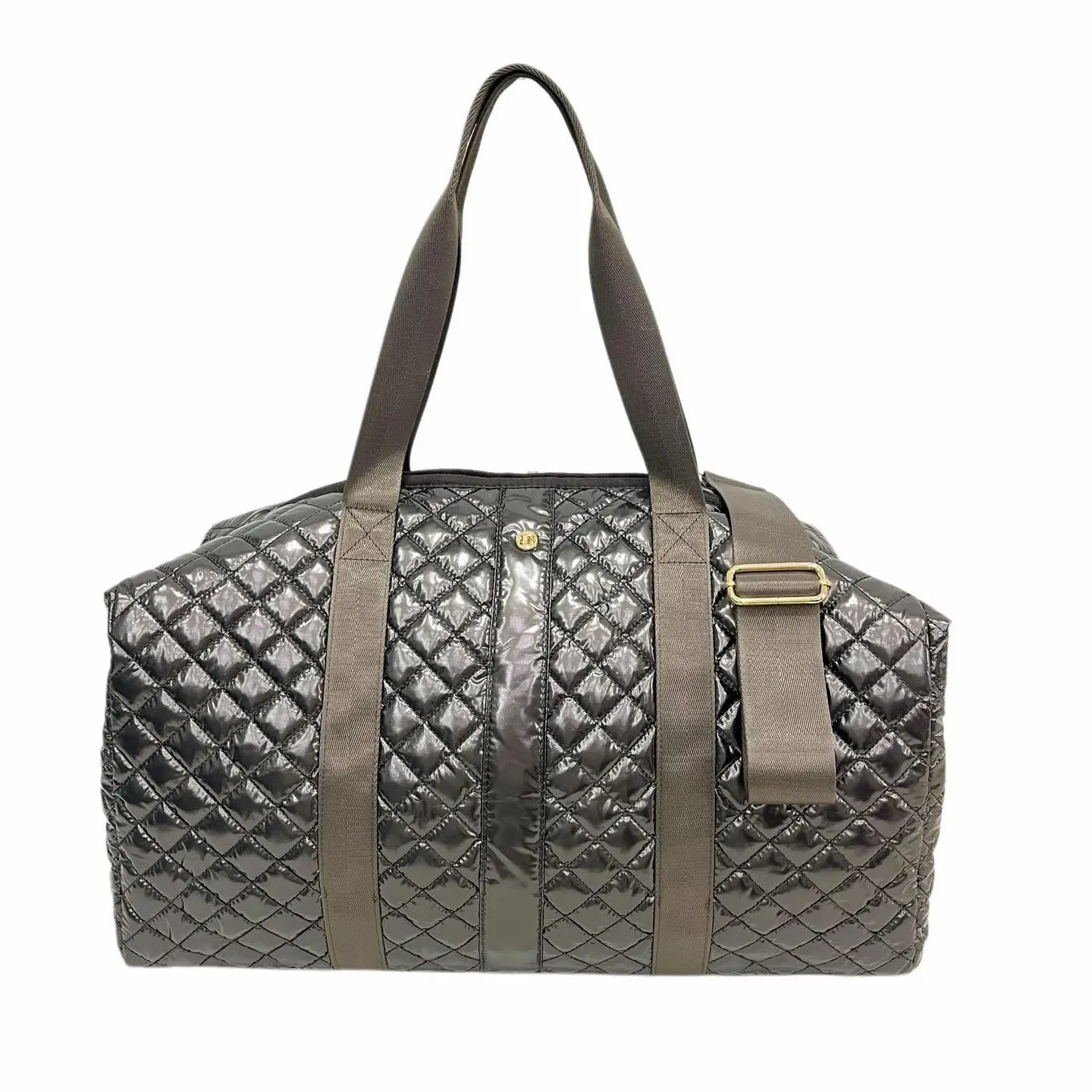 Quilted Diamond Weekend Bag - Espresso