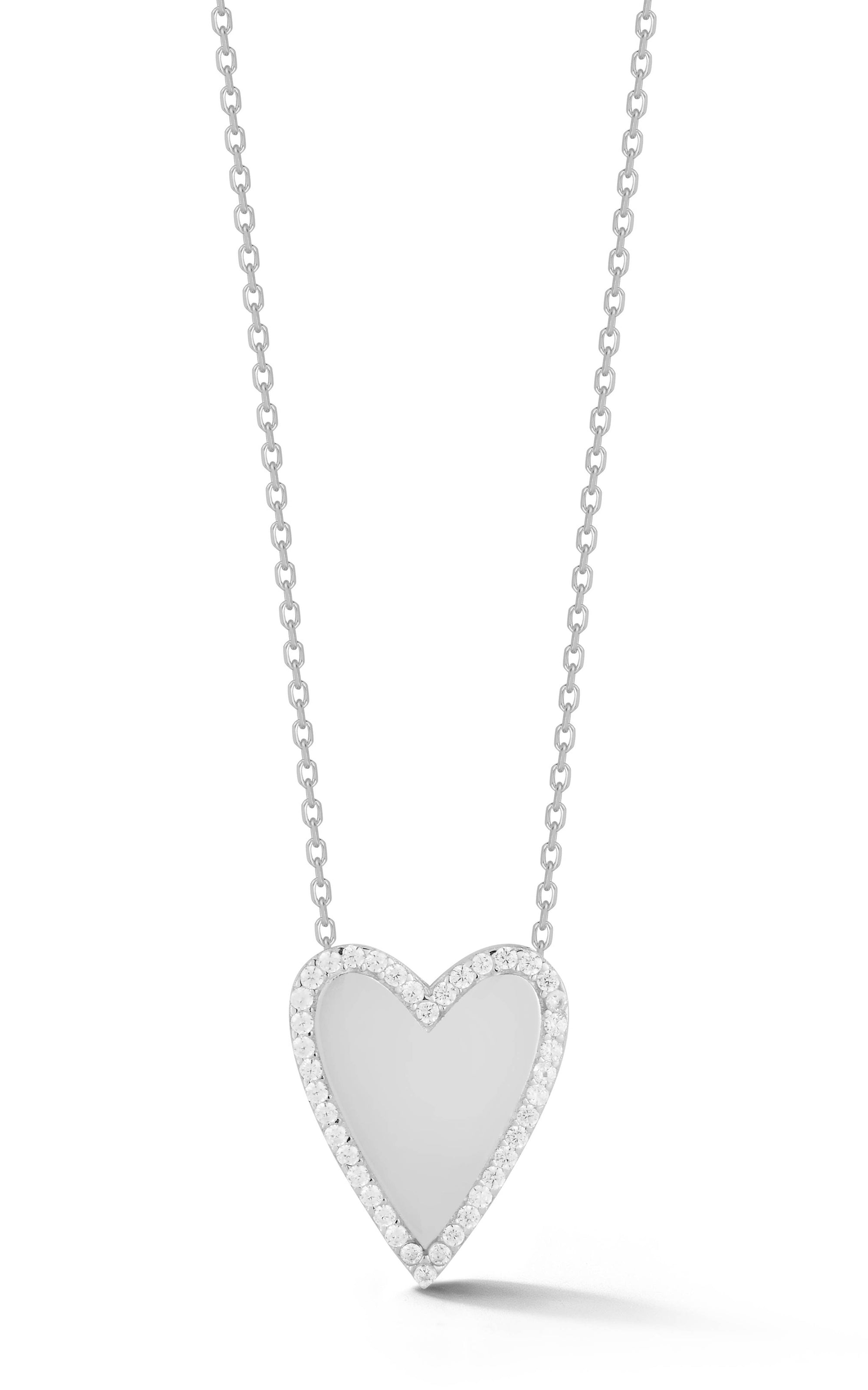 CZ Rim Heart Necklace