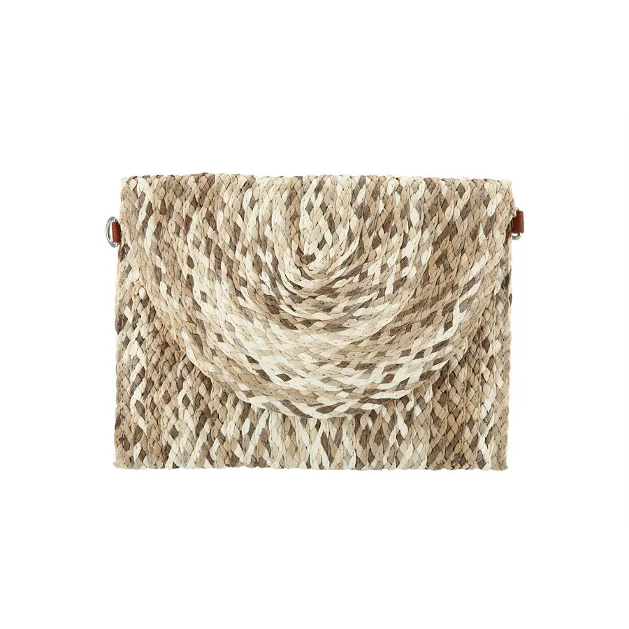 Raffia Crossbody Clutch