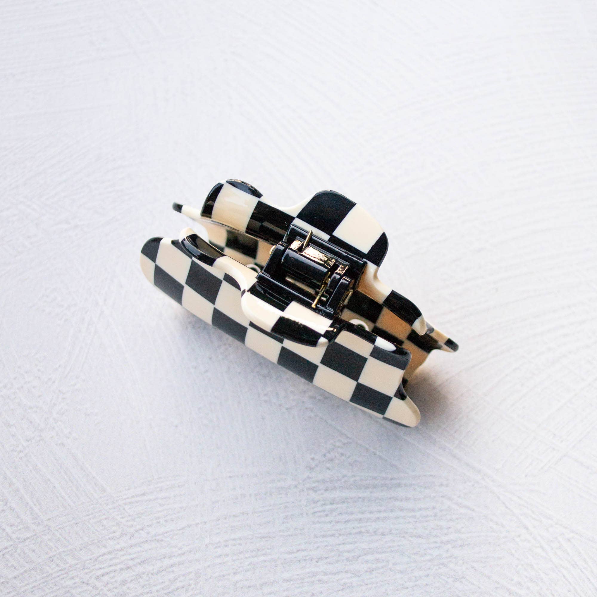 Eco Cloud Checkerboard Hair Claw Clip