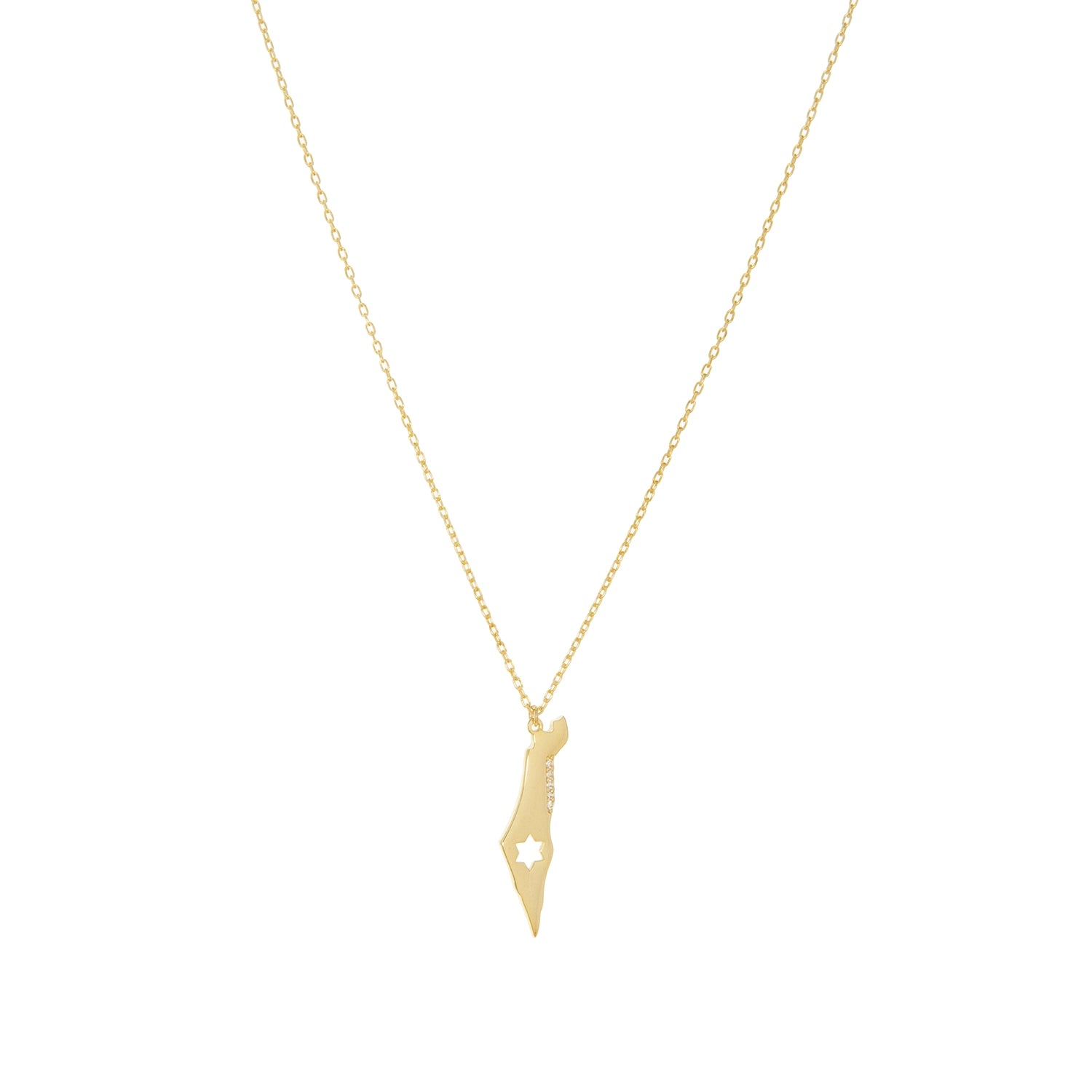 Map of Israel Necklace