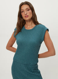 JINNY POWER SHOULDER TOP