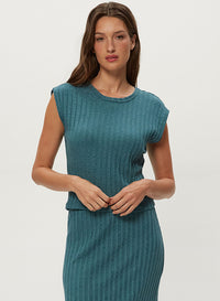 JINNY POWER SHOULDER TOP