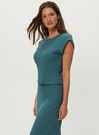 JINNY POWER SHOULDER TOP