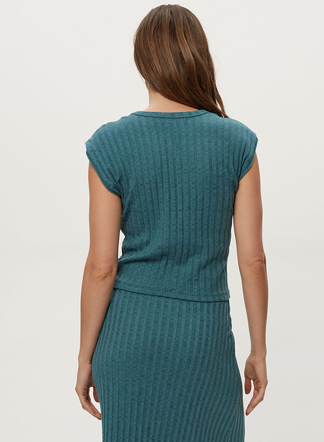 JINNY POWER SHOULDER TOP