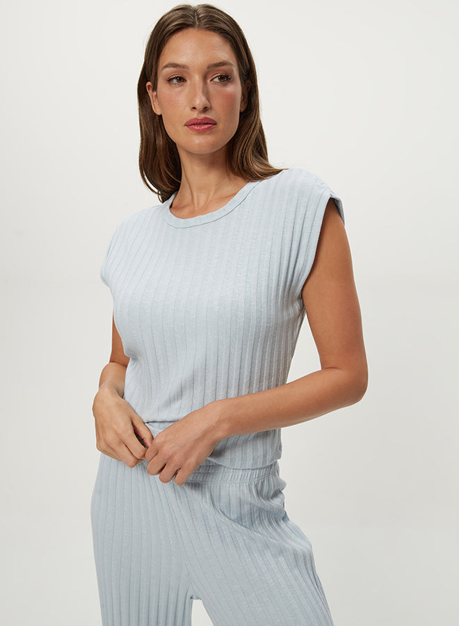 JINNY POWER SHOULDER TOP