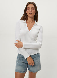 LIYAH L/S COLLARED TOP