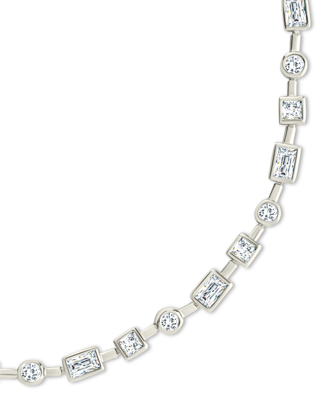 Staggered Stone Tennis Bracelet