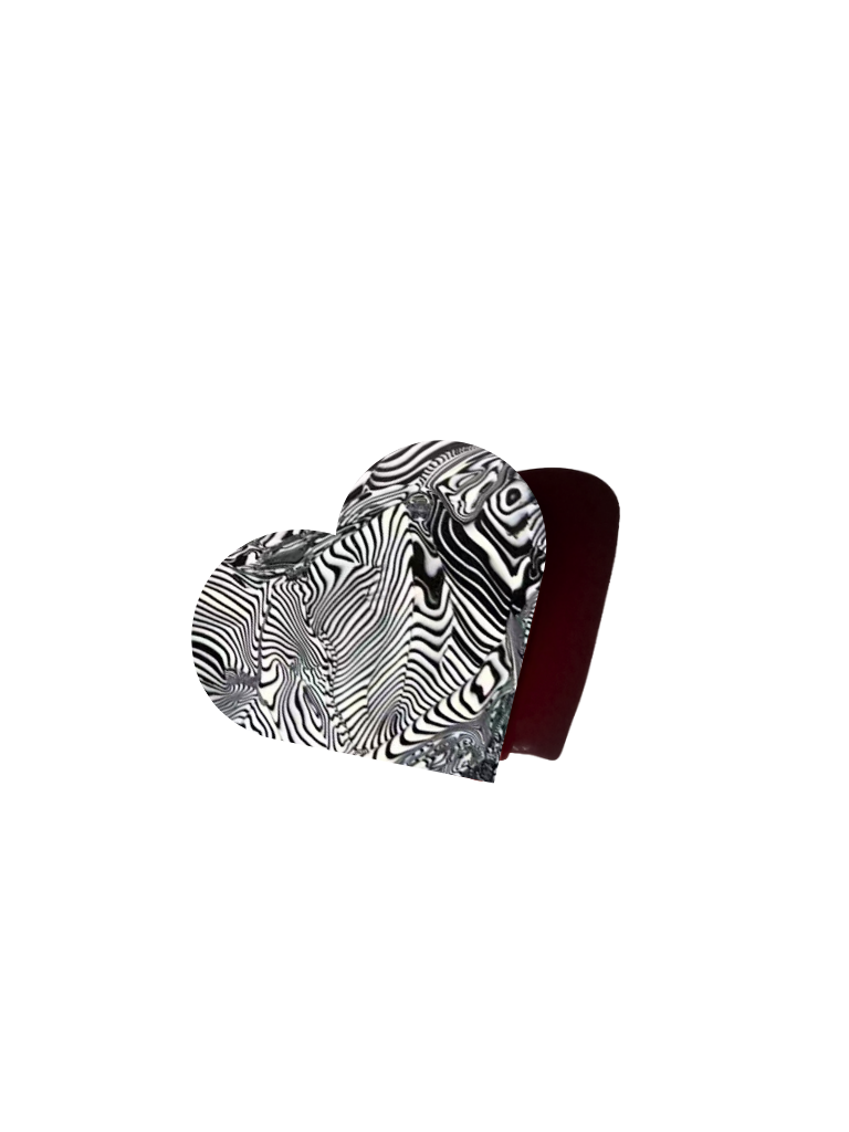 Animal Print Heart Hair Clip