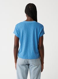 HARLAN CROPPED V-NECK TEE