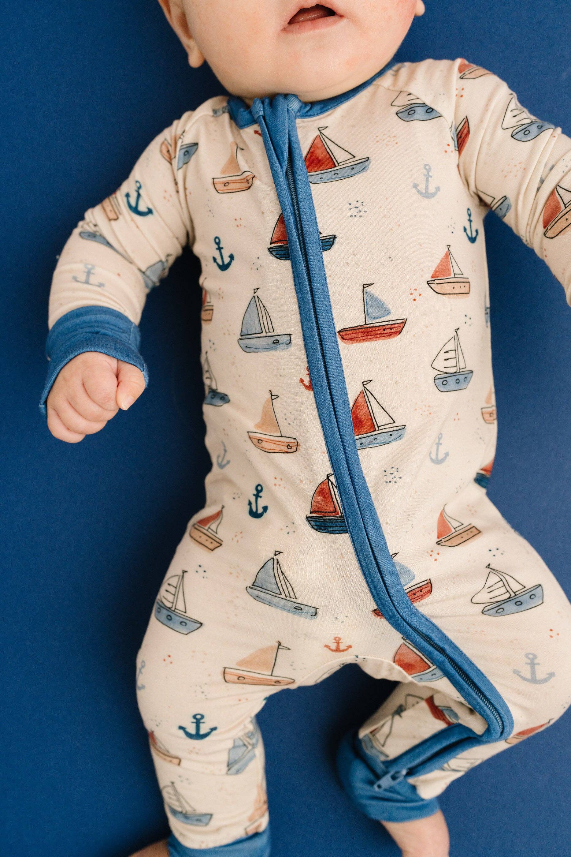 Baby Bamboo Sleeper: Nautical Sail