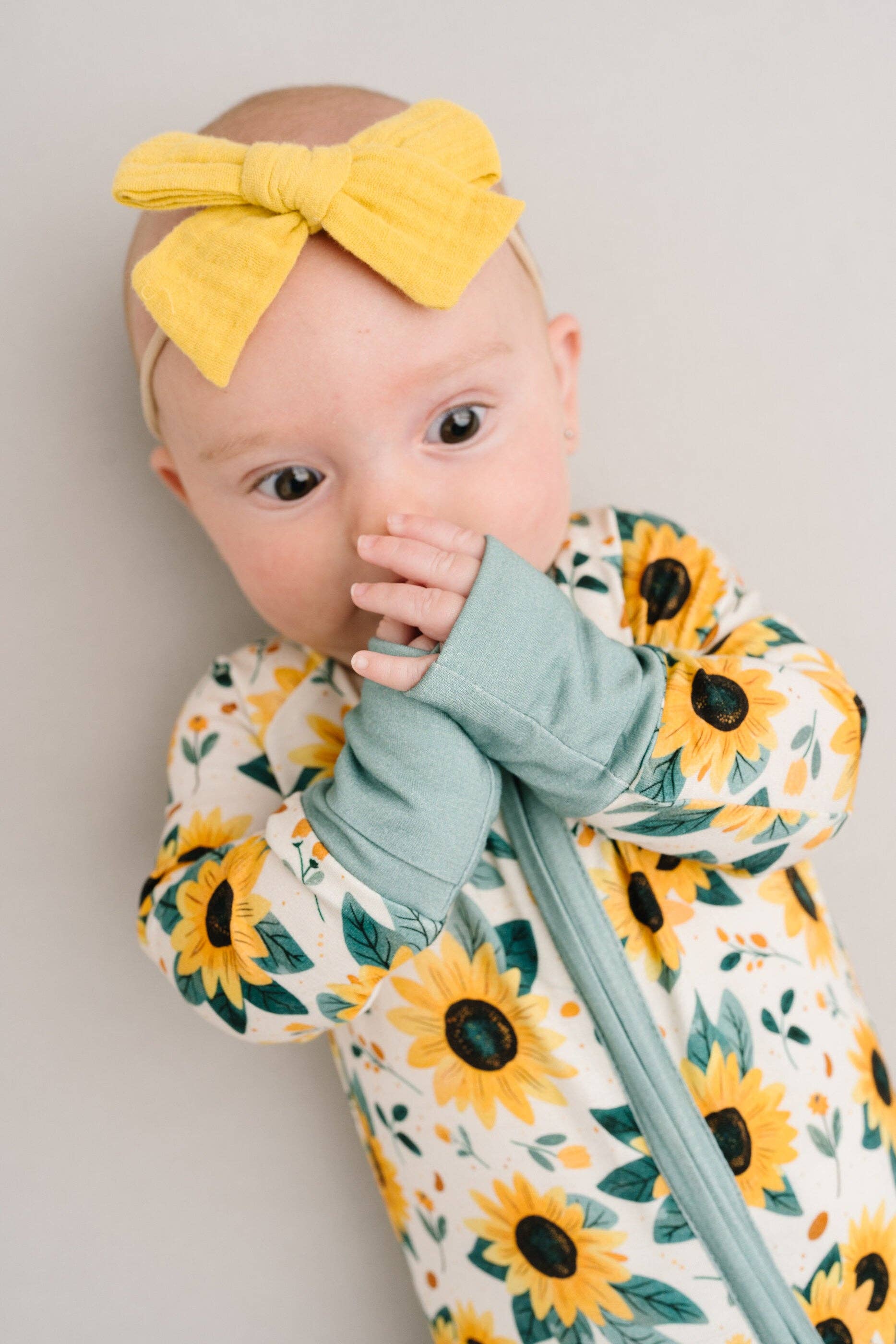 Baby Bamboo Sleeper -Sunflower Blooms