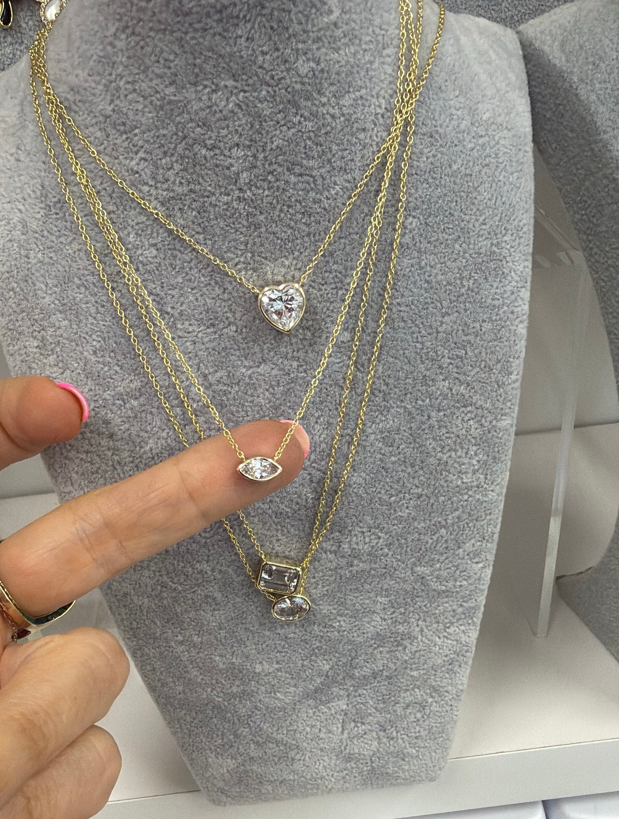 Marquis Bezel Necklace