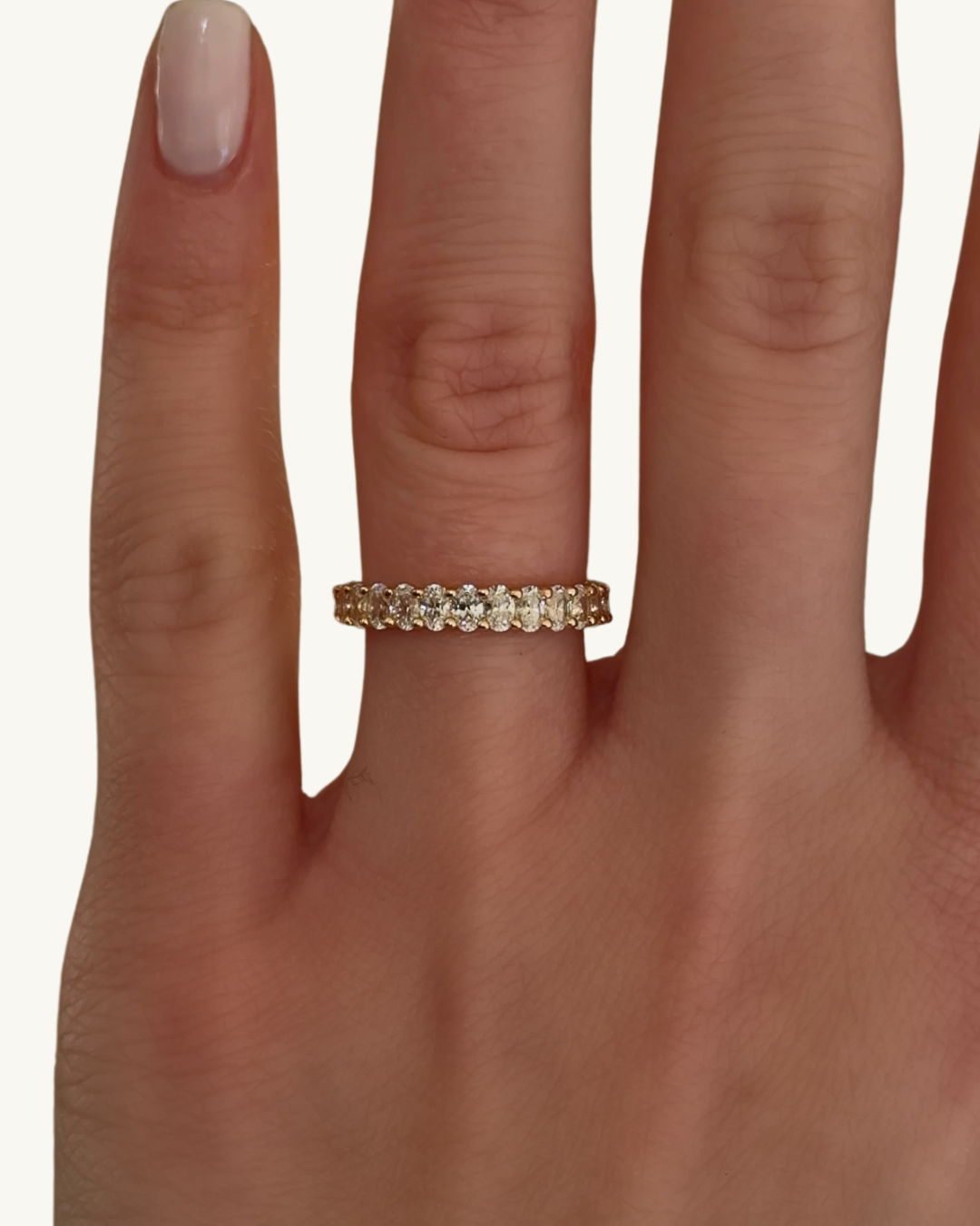 Micro Oval Luxe Eternity Band