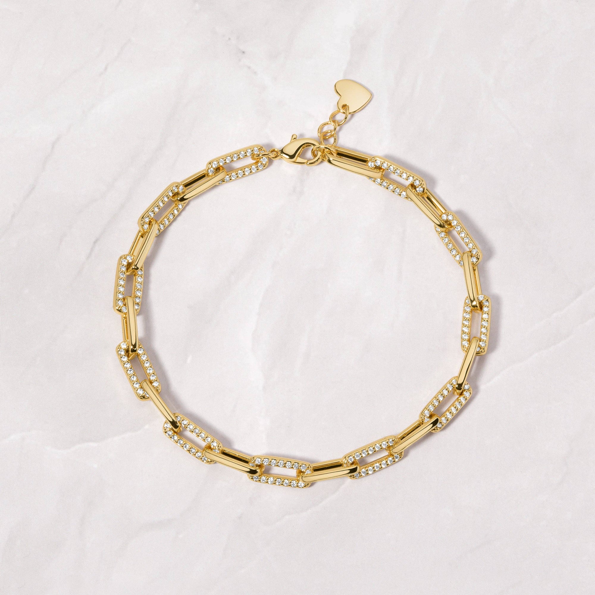 Diamond Paperclip Bracelet
