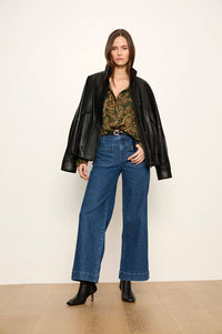 UMA HIGH NECK SILK SHIRT