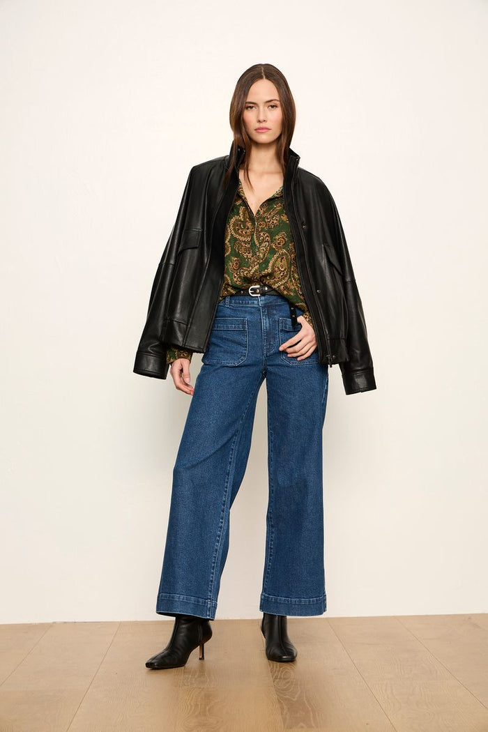 UMA HIGH NECK SILK SHIRT