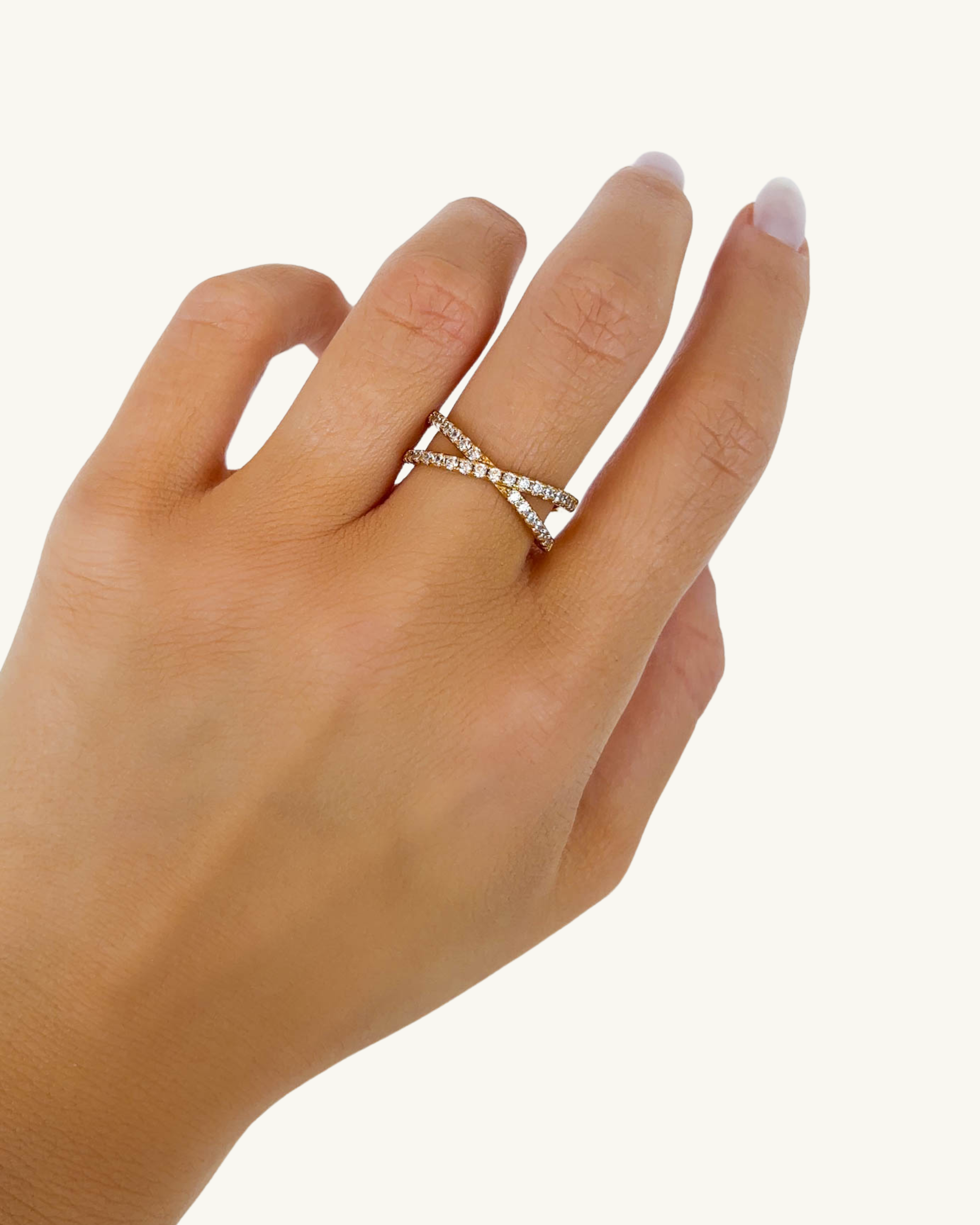 Crossover Luxe CZ Ring