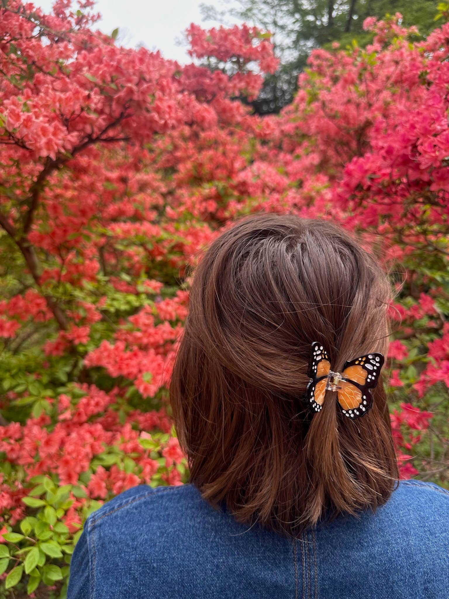 Hand Painted Mini Monarch Claw Clip