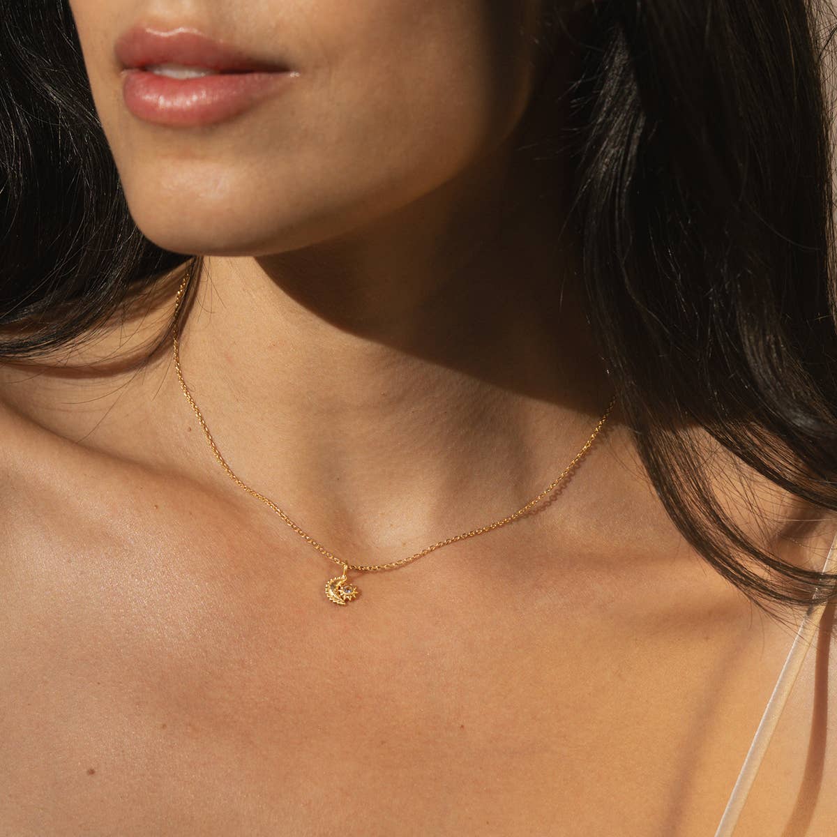 Clarity White Topaz Starburst Necklace