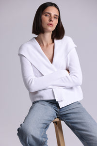 9264 Cotton Shaker Hooded Flyaway Cardigan