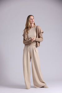 9264 Cotton Shaker Hooded Flyaway Cardigan