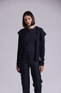 9264 Cotton Shaker Hooded Flyaway Cardigan