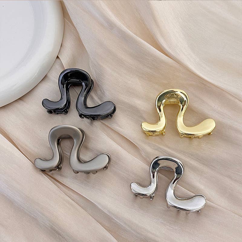 Metallic Irregular Wave Hair Clip