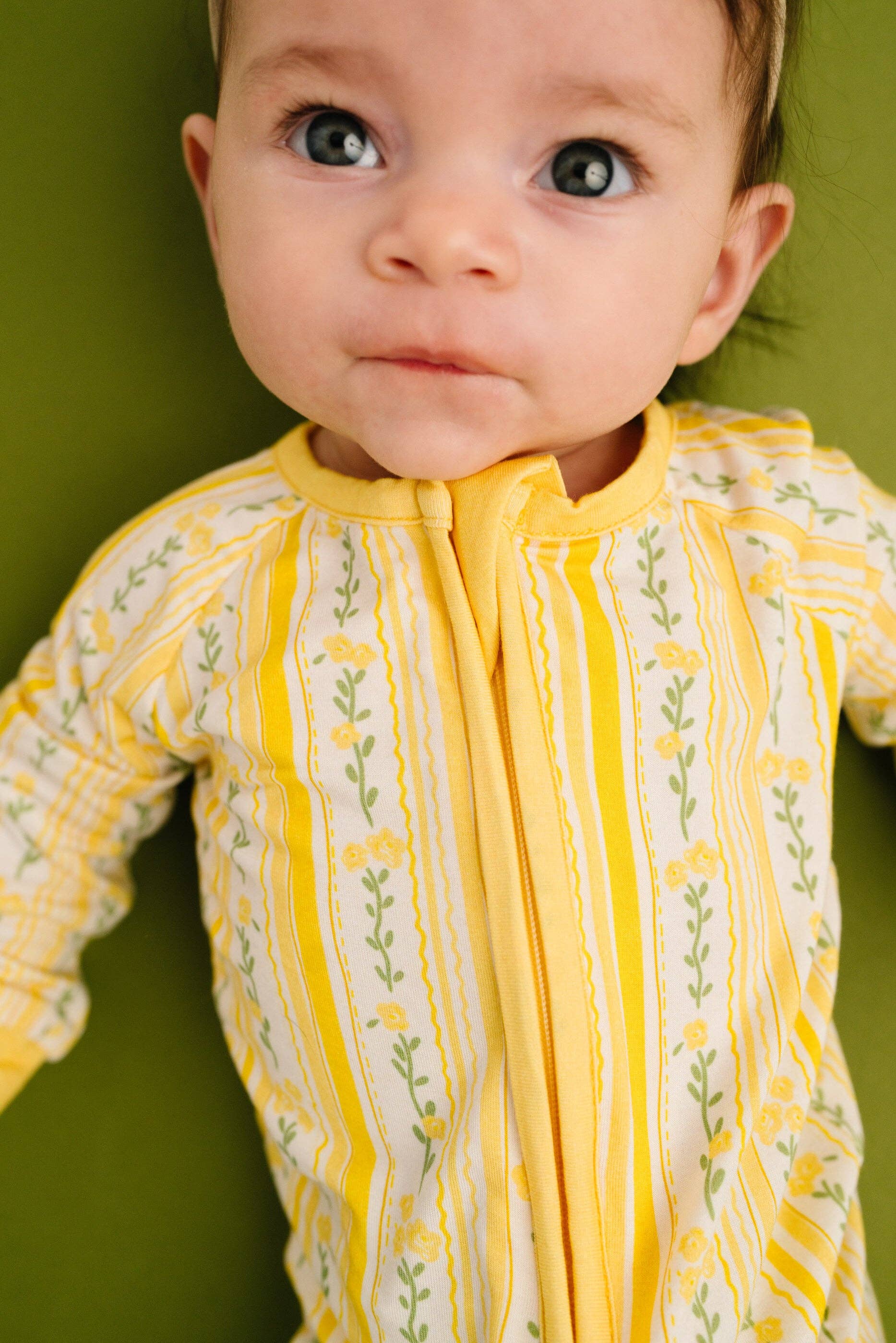 Baby Bamboo Sleeper - Sunny Meadow Stripe