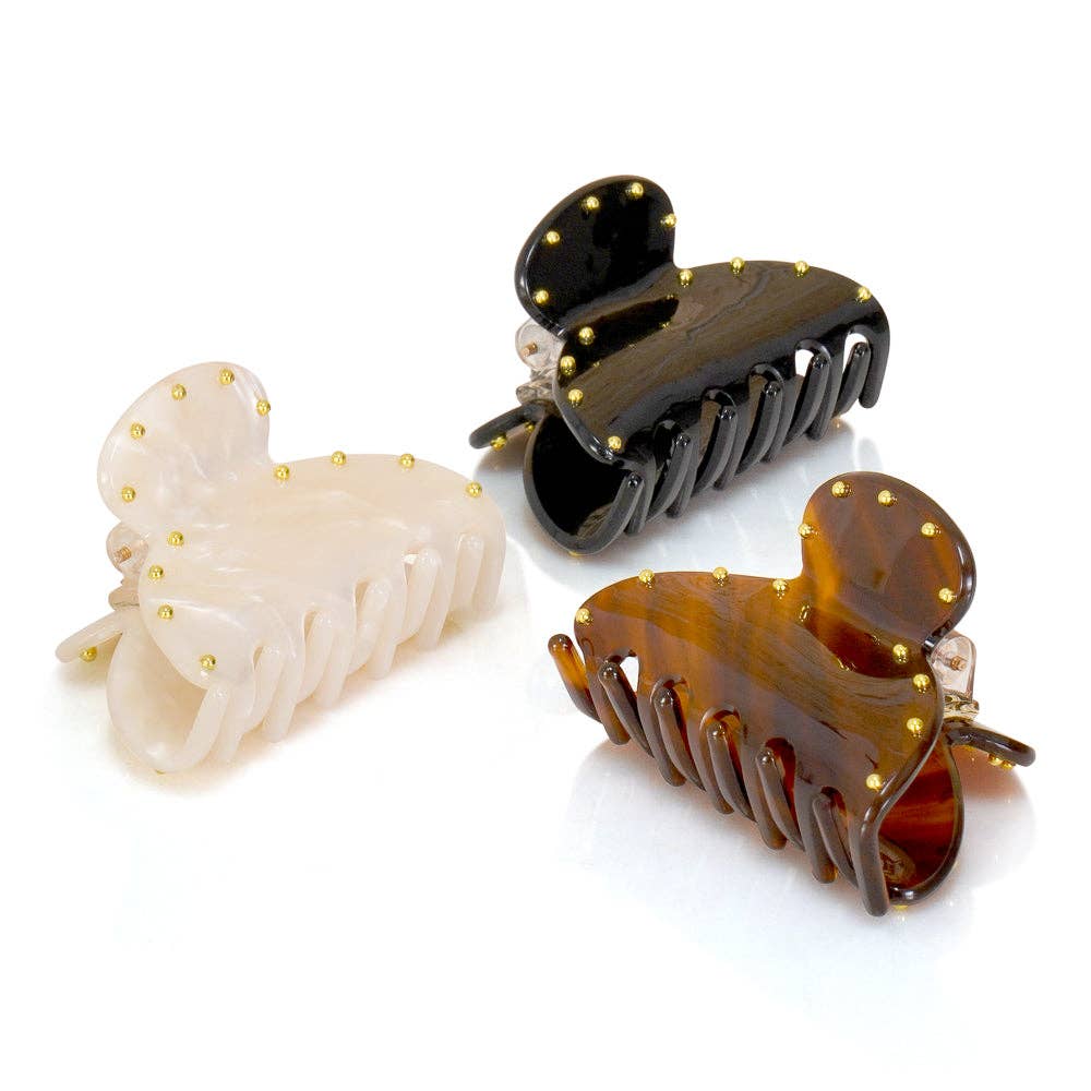 Gold Studded Hair Claw