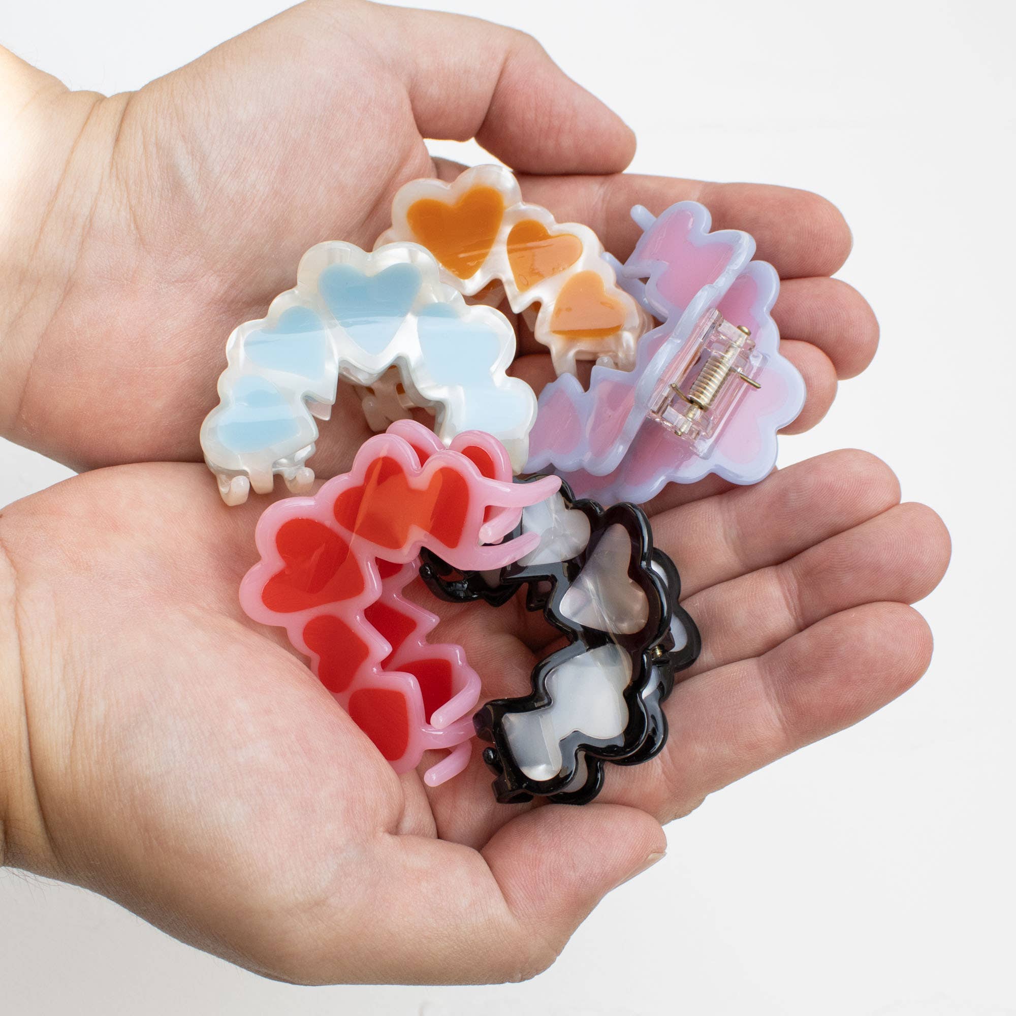 Arched Hearts Hair Claw