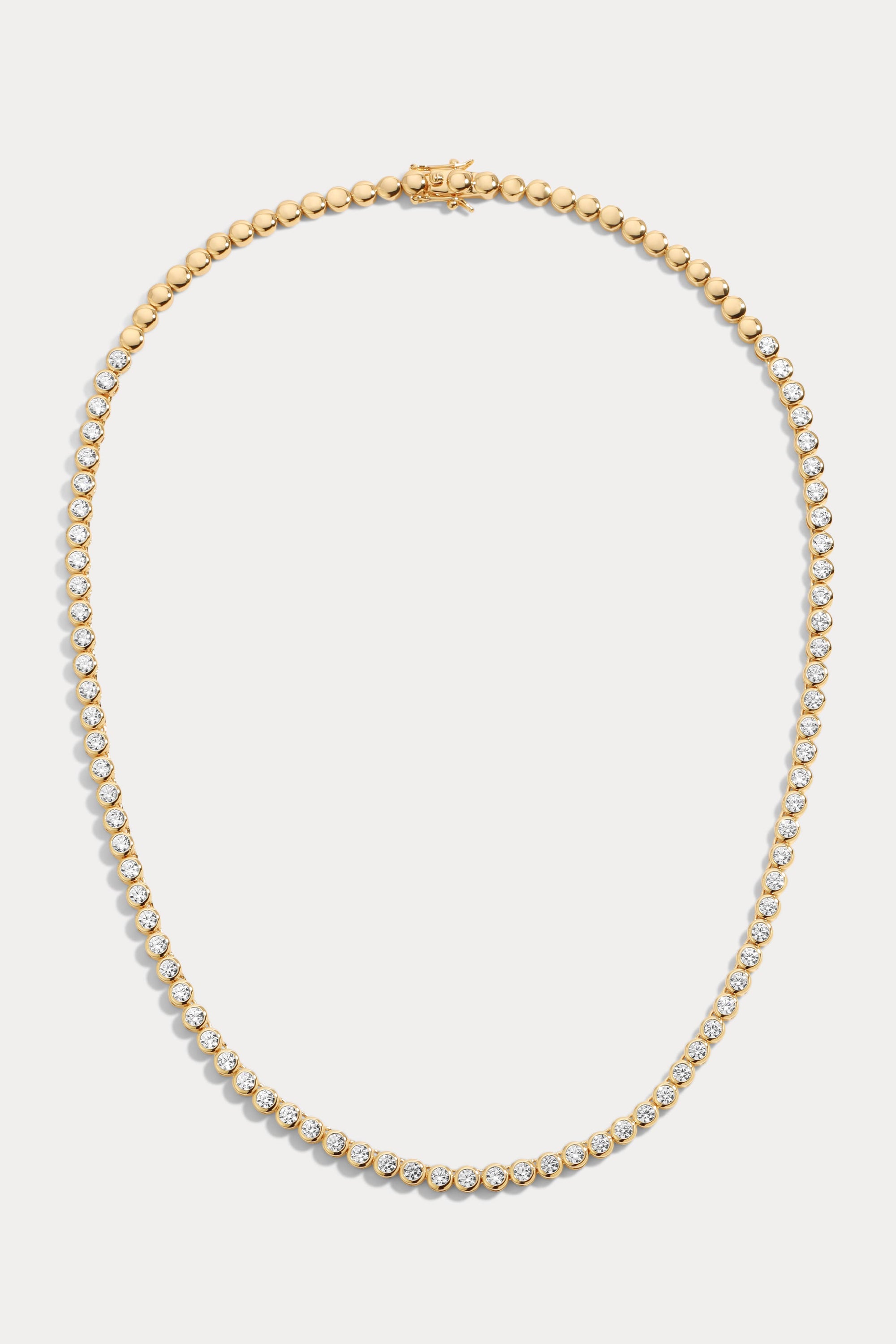 Classic Bezel Tennis Necklace
