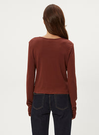TRIXIE CREW NECK SNAP CARDI