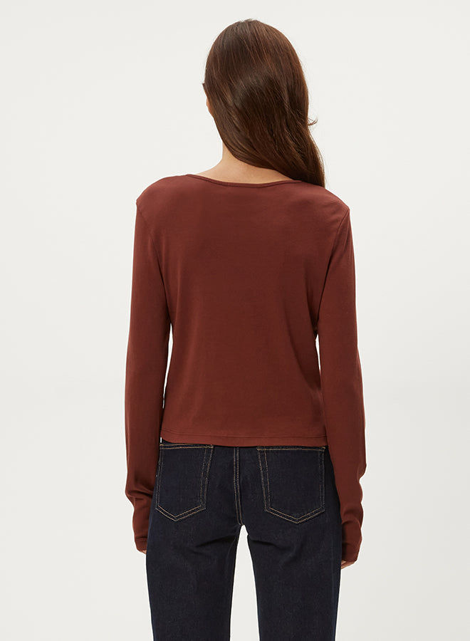 TRIXIE CREW NECK SNAP CARDI
