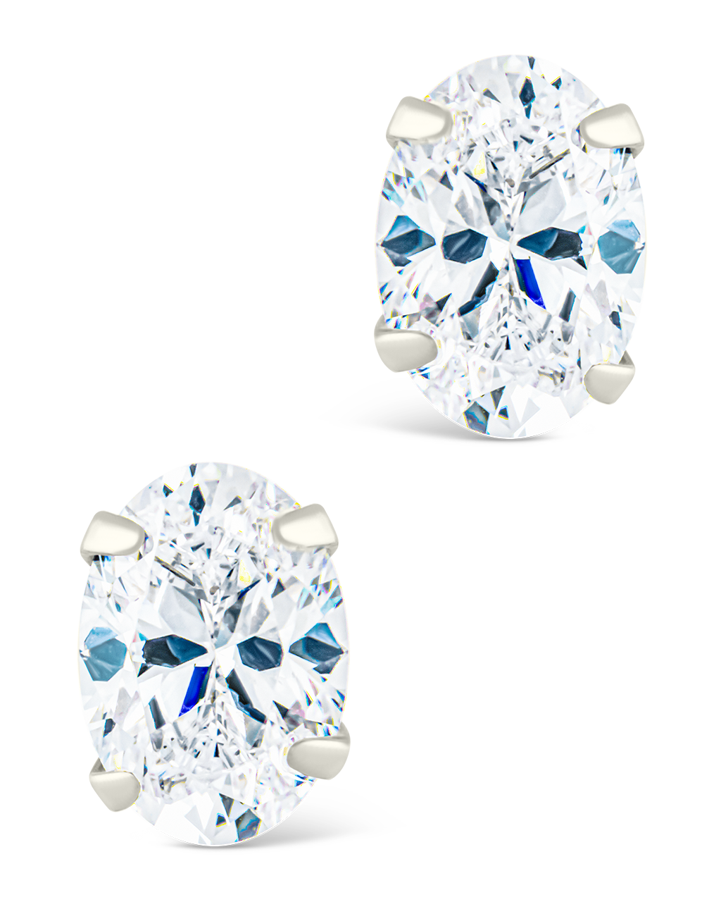 Oval Cut Prong Set Studs