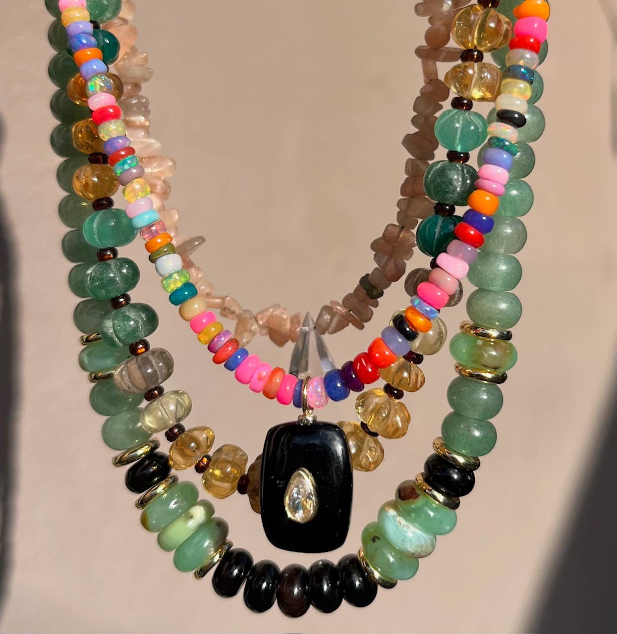 Green Luxe Gemstone Necklace