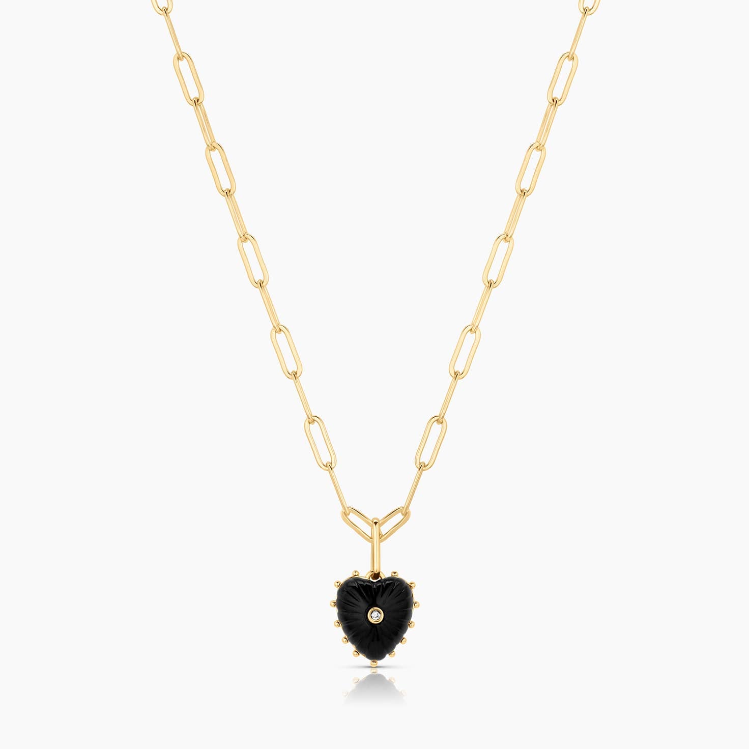 Isabel Onyx Heart Necklace