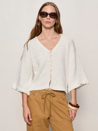 I'M YOURS BUTTON FRONT SWEATER
