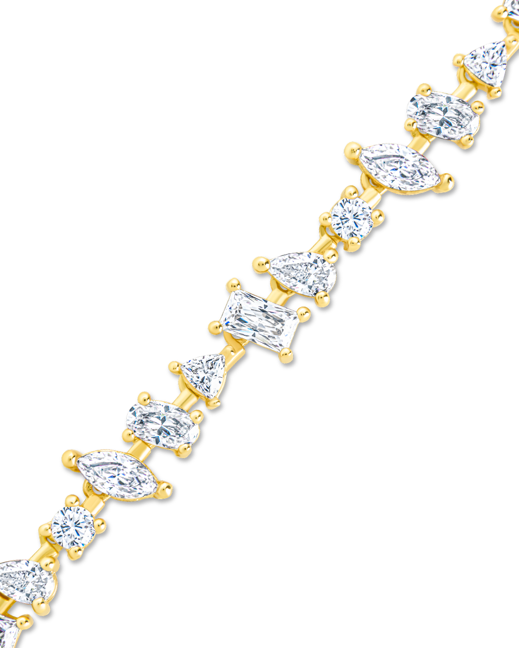 Multi Shape CZ Tennis Bracelet