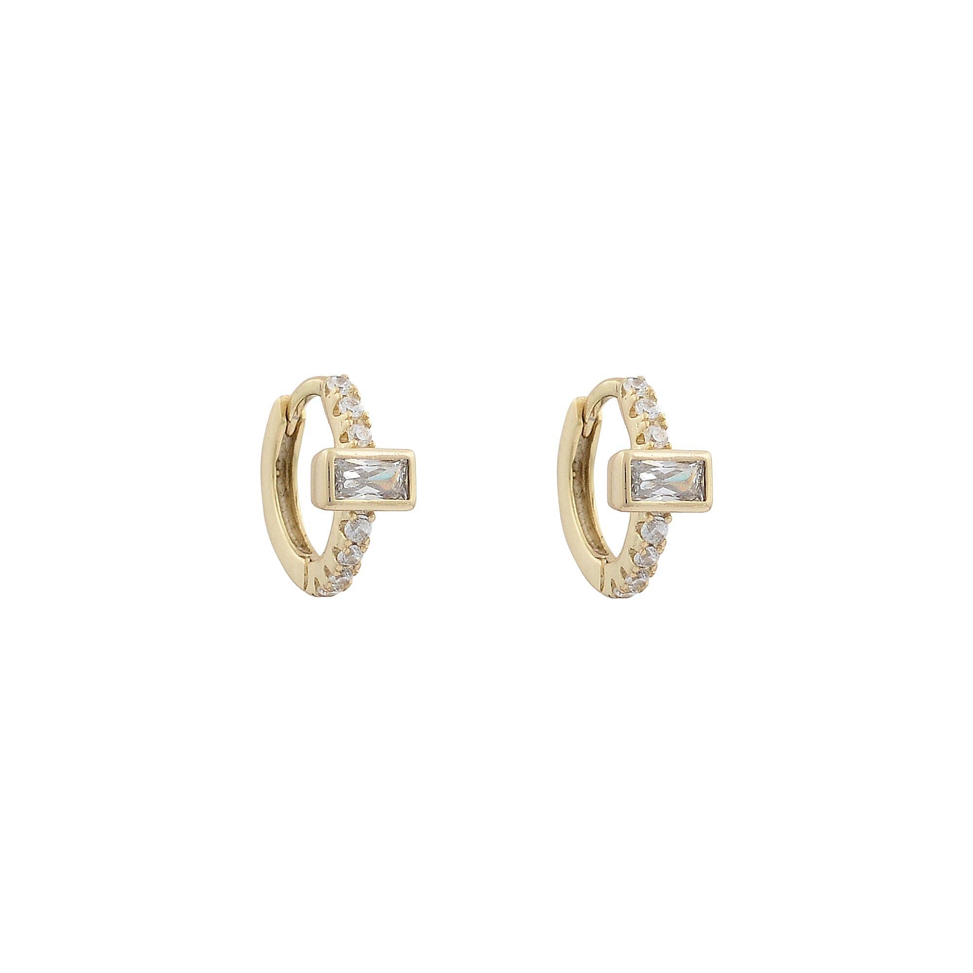 Baguette Huggie Earrings