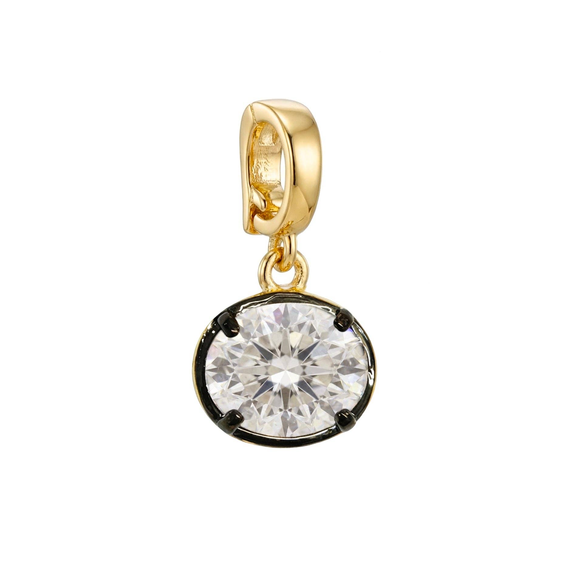Georgian Bezel Charm on Beige Cord