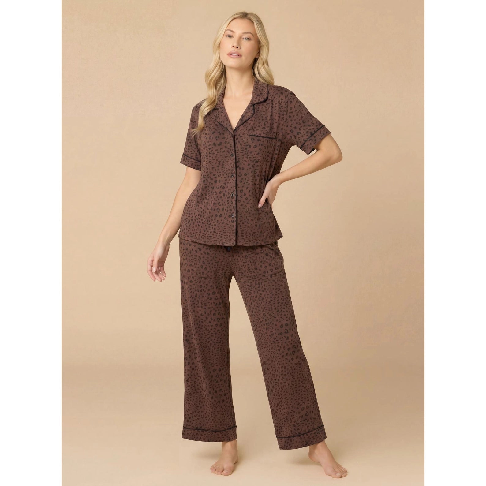 Aria Notch Collar Capri PJ Set