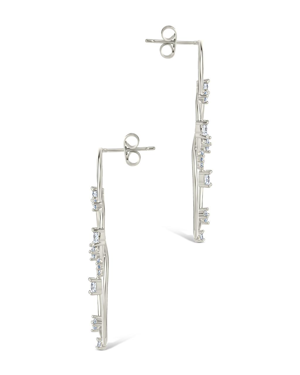 Triple CZ Drop Earrings