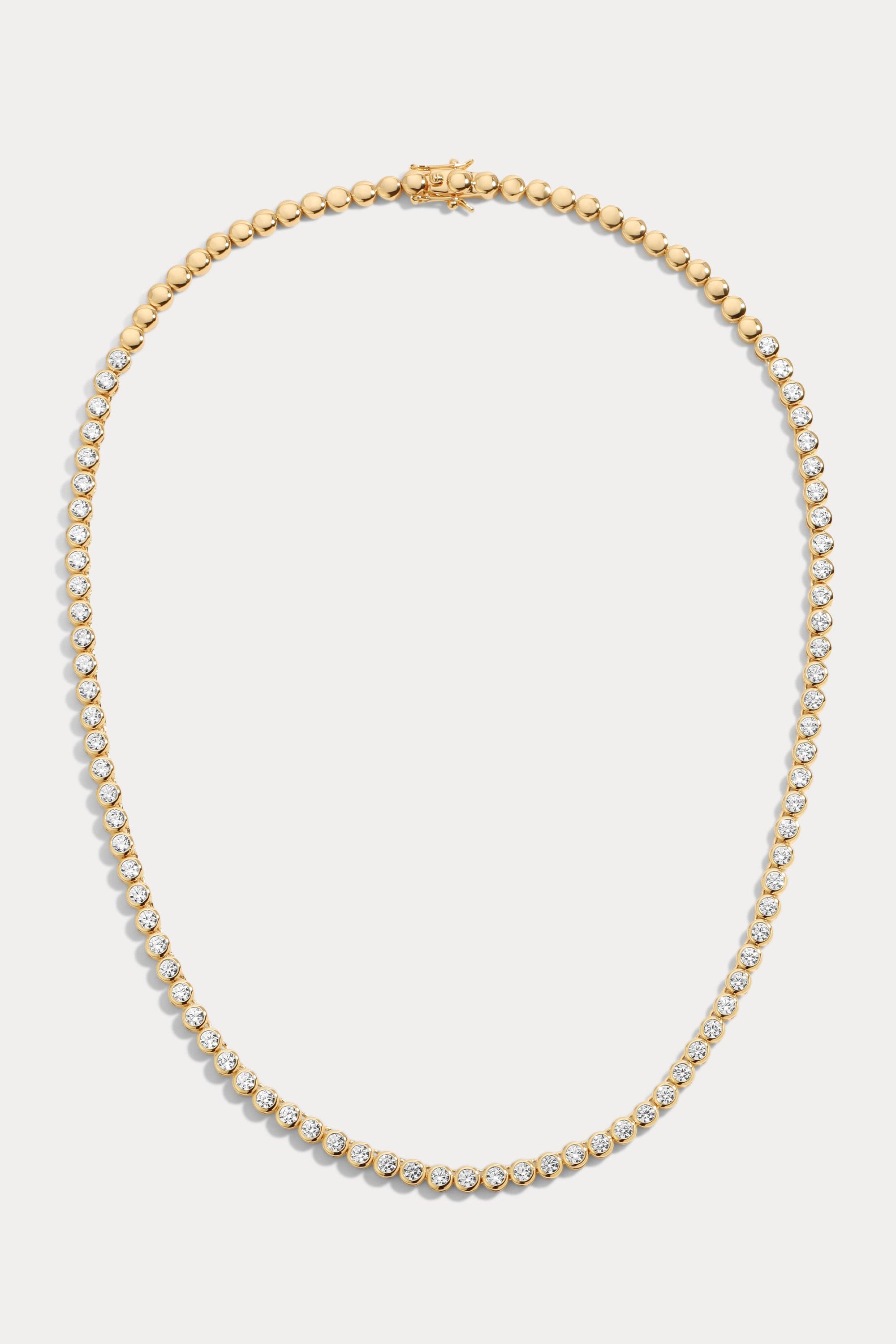Classic Bezel Tennis Necklace