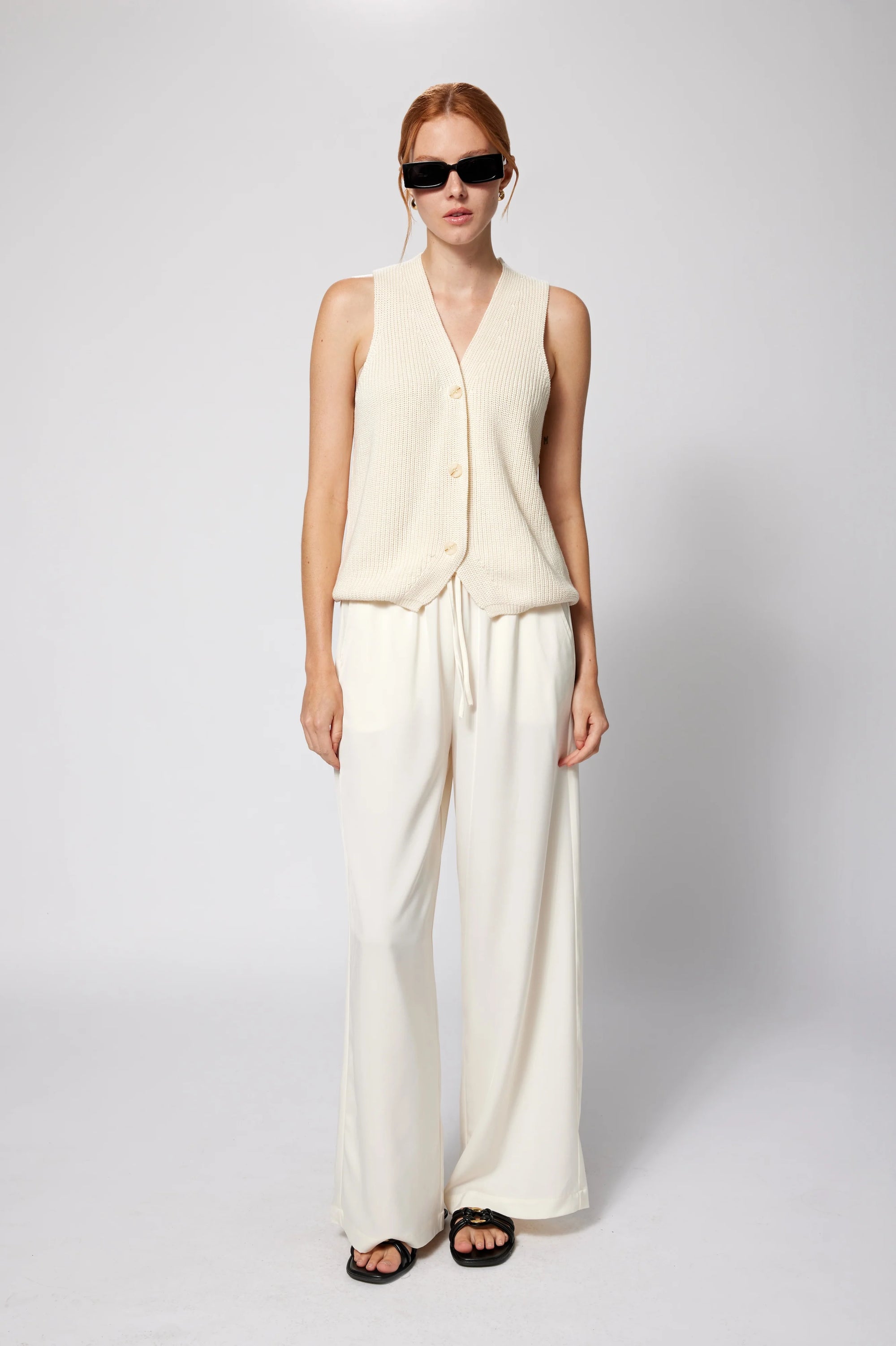 Ivory Knit Vest