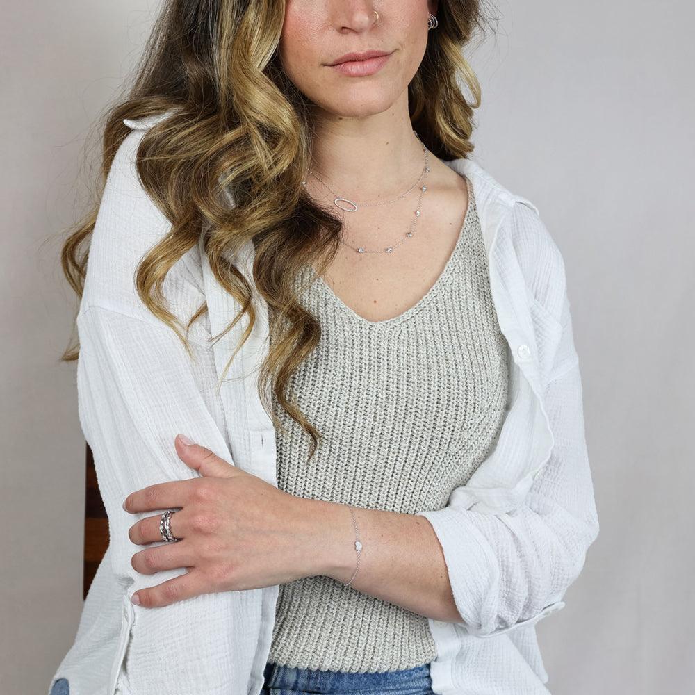 All Heart Diamond Chain Bracelet