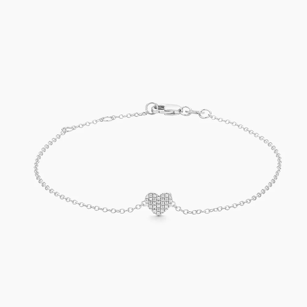All Heart Diamond Chain Bracelet
