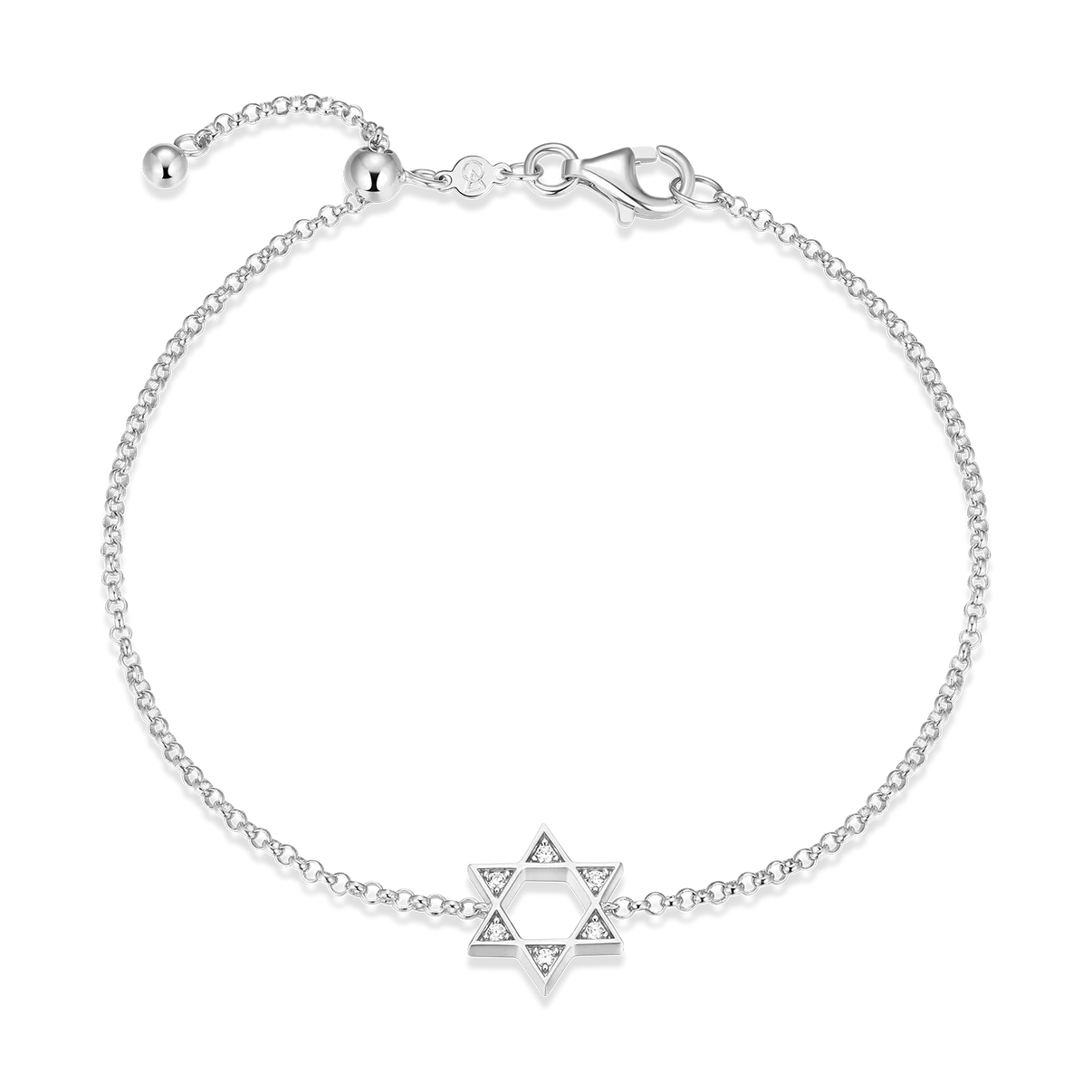 Diamond Star of David Bracelet