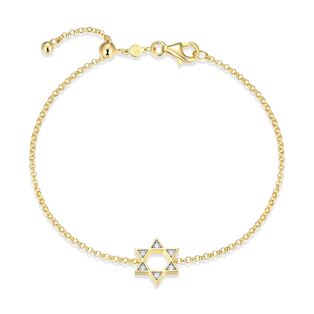 Diamond Star of David Bracelet