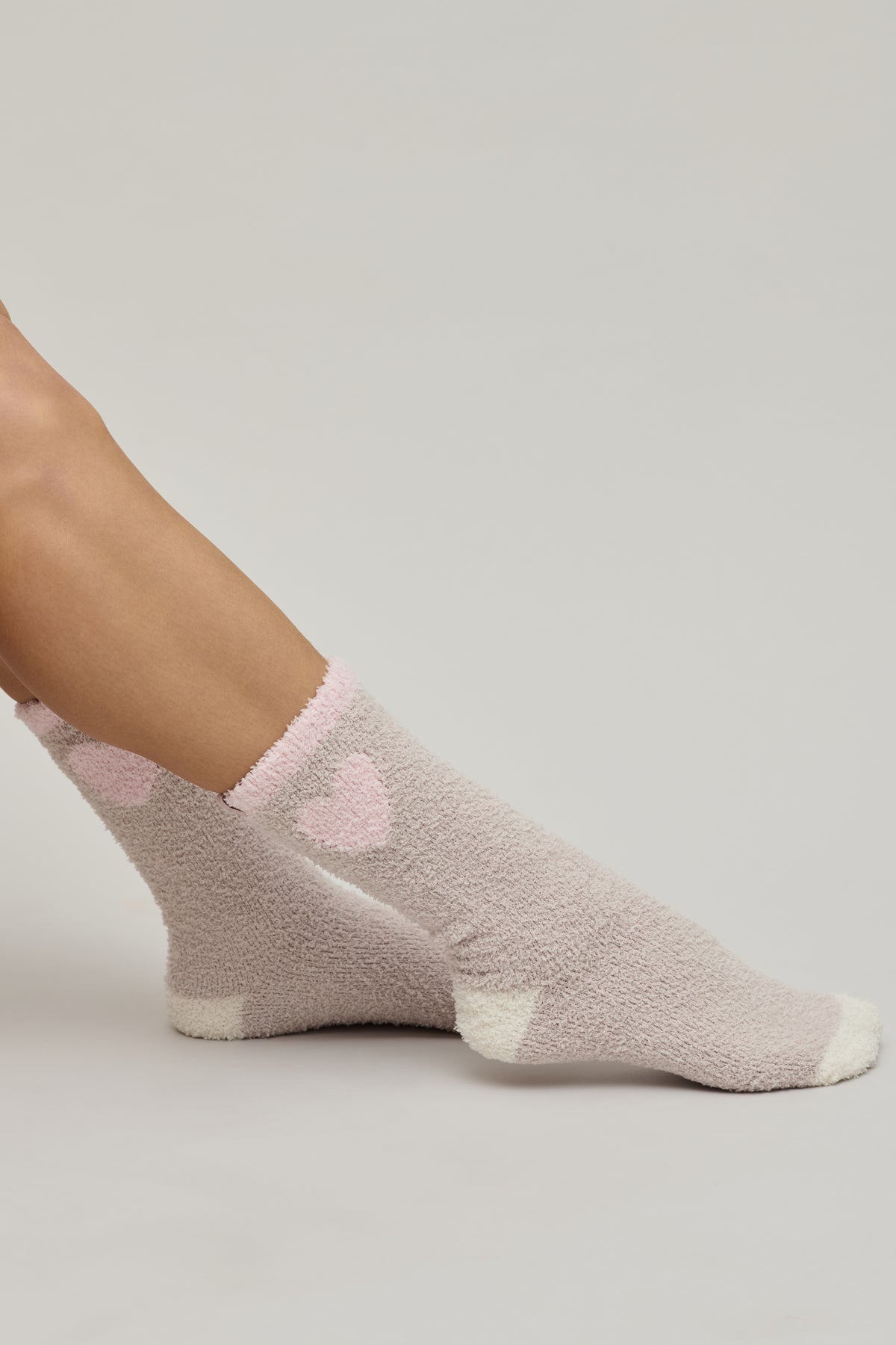 CozyChic® Color Block Heart Socks